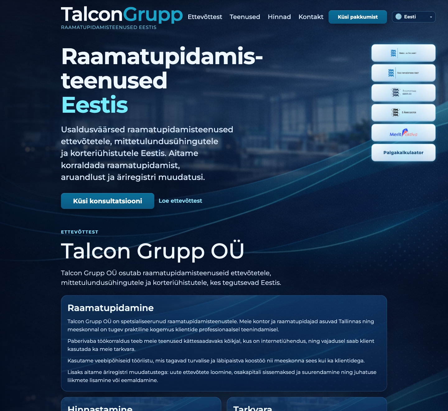 talcon.ee project preview